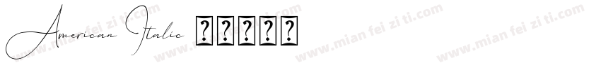 American Italic字体转换